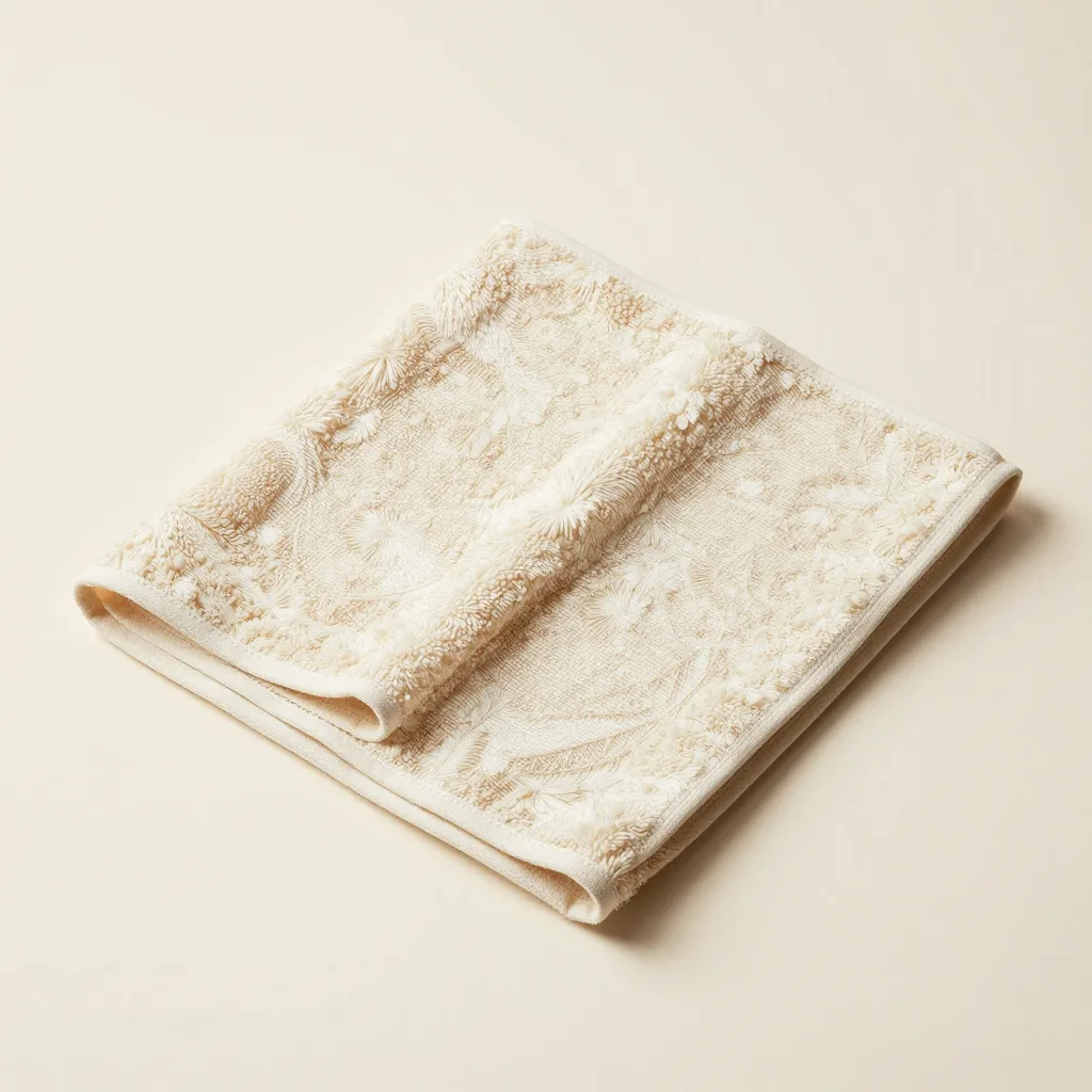 A double-sided agave washcloth on a light background