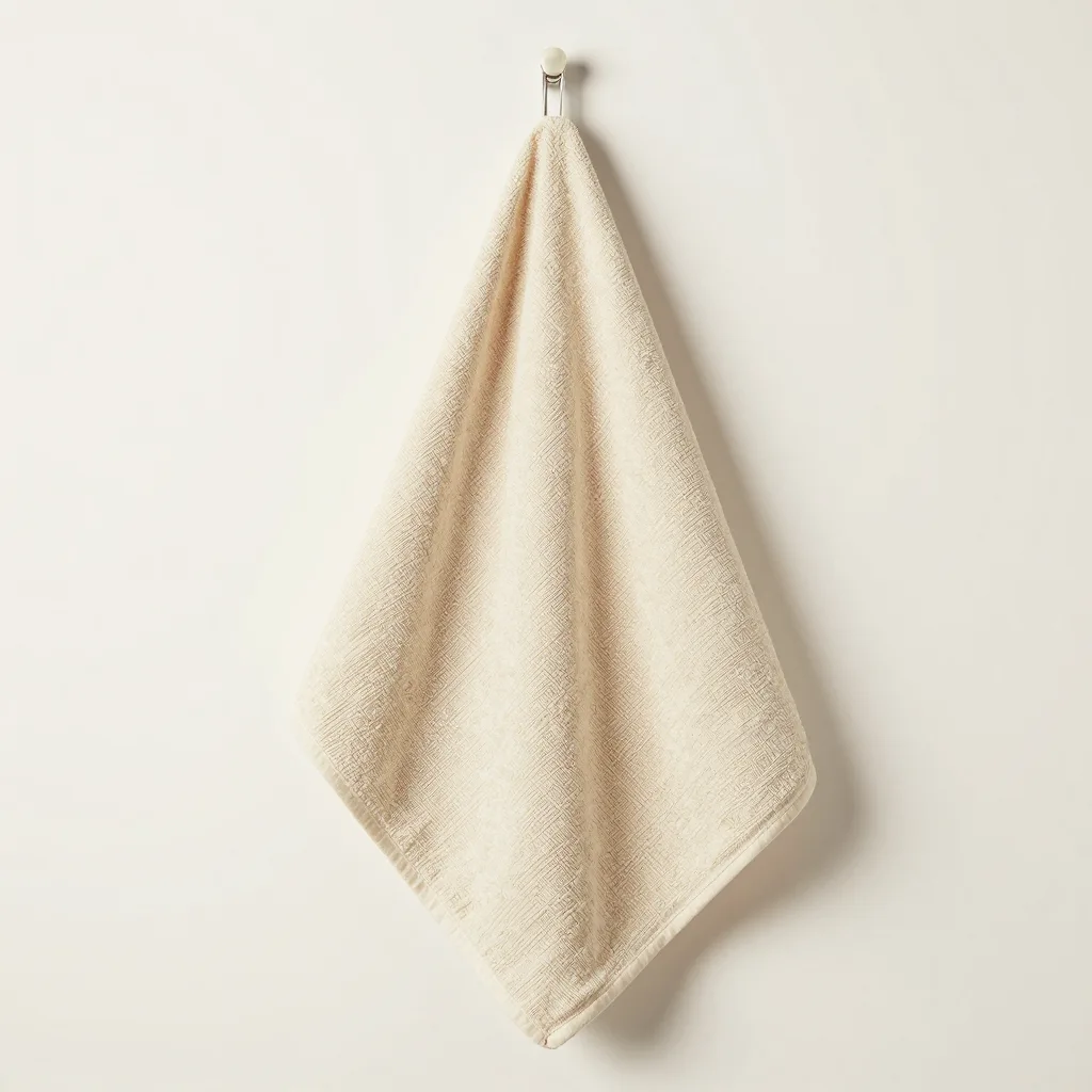 An undyed natural agave washcloth on a light background